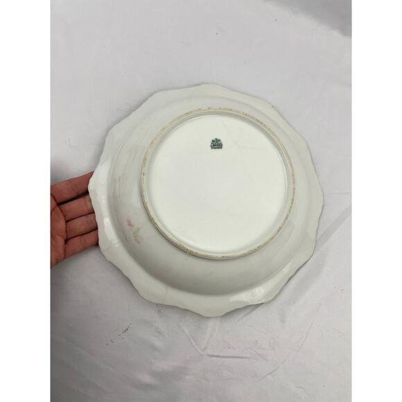 Antique Limoges Bowl France Handpainted Pink Roses Gold Accent Artist Signed VTG - Picture 12 of 15